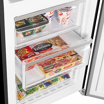 картинка Холодильник Maunfeld MFF185NFB двухкамерный черный 